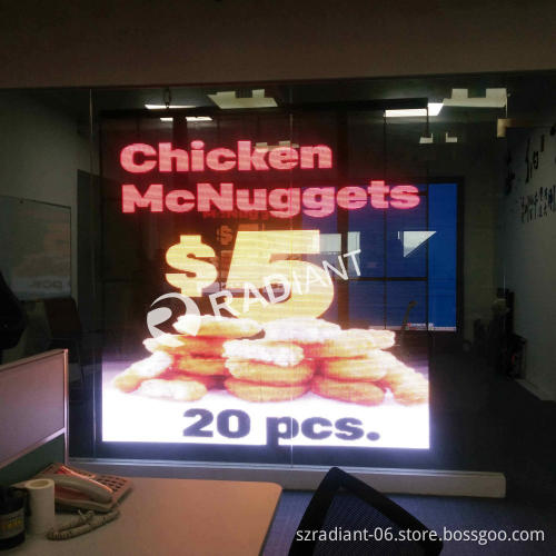 transparent led screen for advertising